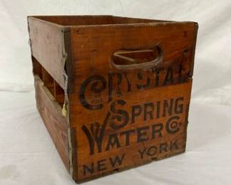 WOODEN CRYSTAL WATER BOX 17X12