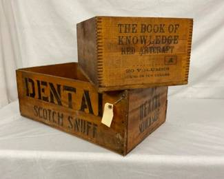 EARLY WOODEN SCOTCH,BOOK KNOWLEDGE BOXES