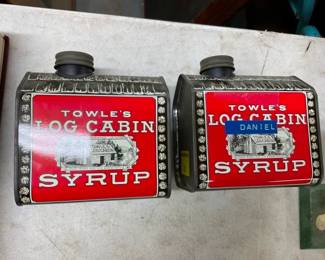 LOG CABIN SYRUP TINS