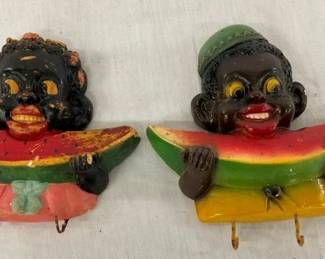 EARLY BLACK AMERICANA CHALKWARE 6X6