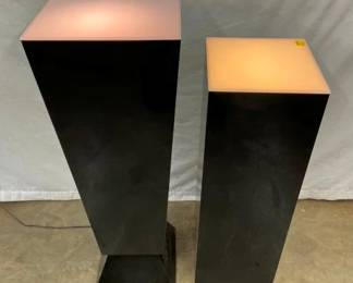 MID CENTURY LIGHTED PEDESTALS