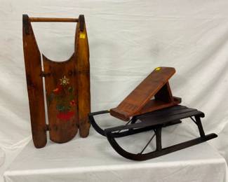 PRIMITIVE SLEDS, SHOE SHINE STOOL