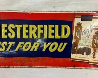 SST EMB. CHESTERFIELD SIGN 34X12