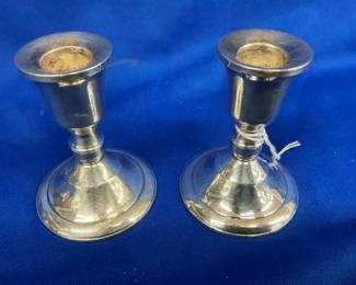 8.9 OZ STERLING CANDLE HOLDERS