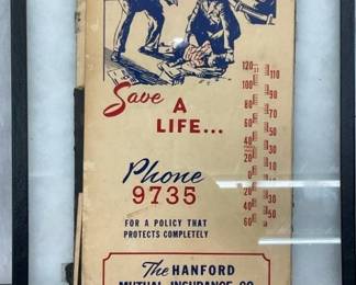 THE HANFORD MUTUAL INS. CO. THERMOMETER
