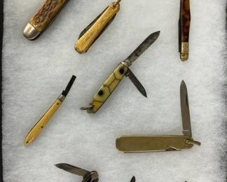 COLLECTION EARLY ENGRAVED POCKET KNIVES