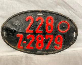 METAL RR SIGN 2280 14X9