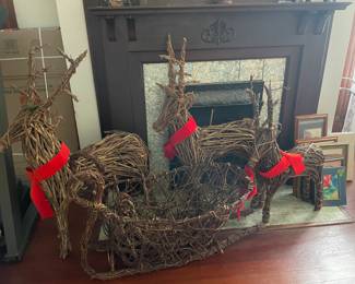 Twig Reindeer and Sleighs