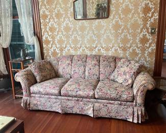 Camel back Sofa with matching Love Seat and Chair