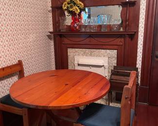 Round Table with Two matching Chairs 