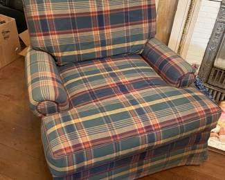 Green Plaid Armchair