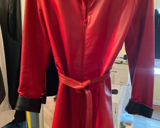 Leather Coat. XS=S