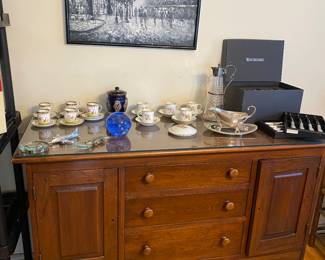 Vintage Cherry Wood Side Board