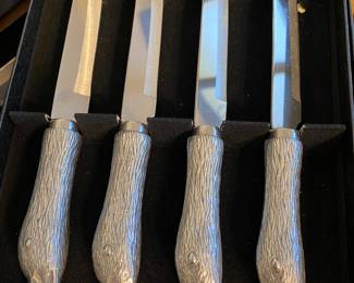 Arthur Court Designs Geese Steak Knives. Box (2 Sets)