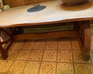 Vintage 1950's Wagon Wheel Table. AS FOUND