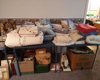More linens, sewing machine