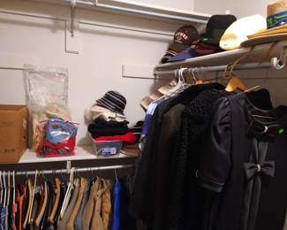 Men’s clothing, women’s vintage coats