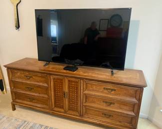 large dresser, flat screen TV