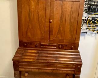 Antique drop front secretary