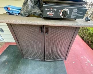 PVC cabinet with marble top