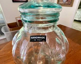 Italian large glass jar