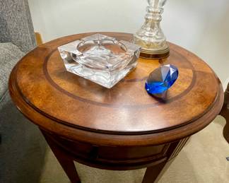 pair of inlaid end tables
