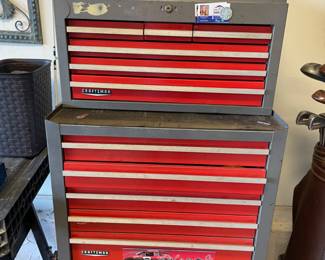 large Craftsman tool box full of tools
