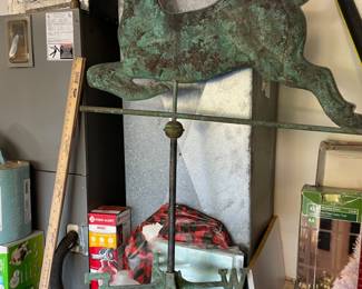 Copper weather vane with Deer (Antlers need reattached)