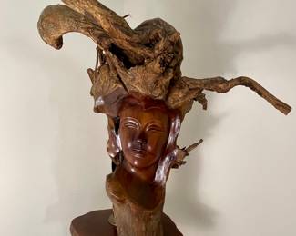 large carved bust with tons of detail