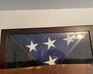 American flag in box