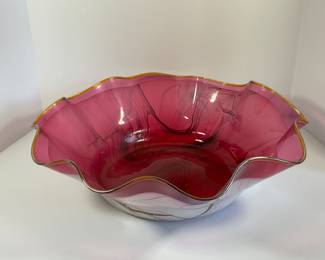 Dan Bergsma (1951-2018) Blown Glass Bowl