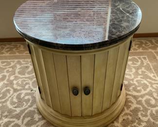 Marbletop round end table