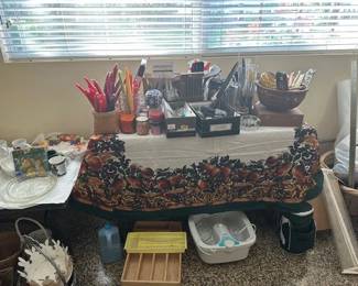 Misc. items including candles, cutting knives