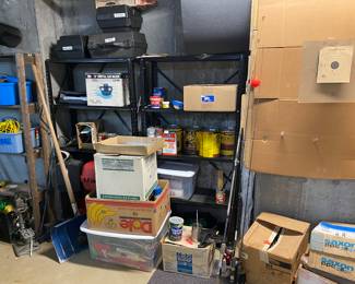 Tools and fishing rods. Power drills saws and stuff