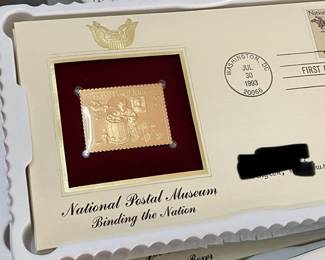 Commemorative first day issue stamps. Lots of them. 