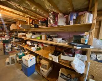 VCR items and tapes. Beach item collection. Sewing machines, to editing decks