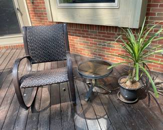 Bonsai Pots, Glass Top Side Table