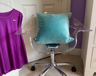 Lucite Swivel Chair