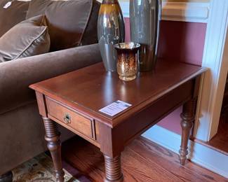 Painted Ceramic Vases, Marc Rectangle Accent Table, Ethan Allen Lahore Rug