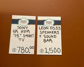 Sony XBR-75X940E Smart TV,  Leon DS33 Speakers and Sound Bar
