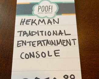Hekman entertainment console