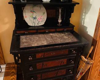 Ebonized & Inlaid Writing Desk, Japanese Taste
