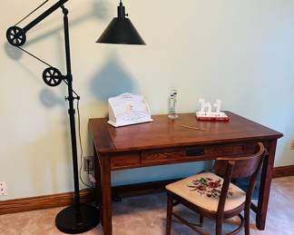Desk, Pulley Floor Lamp
