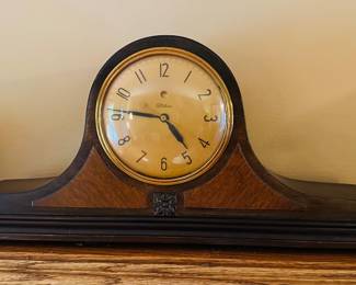 Antique Telechron Wood Electric Mantle Clock