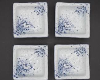 Set of 4 Square Ceramic Dishes