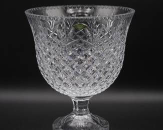 Shannon By Godinger Cut Crystal Footed Large Punch Bowl