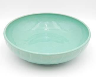 Carribean Green Ceramic Swirl Design Serving Bowl