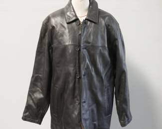Couture By J. Park Mens Soft Black Leather Jacket