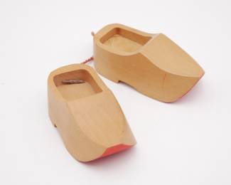 Pair of Tiny Wooden Clogs
