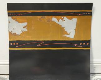 Tony Evans "Horizon" Signed Curved Metal Wall Art